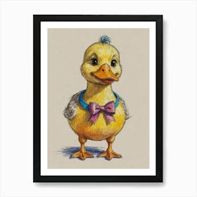 Duck In A Bow Tie Art Print