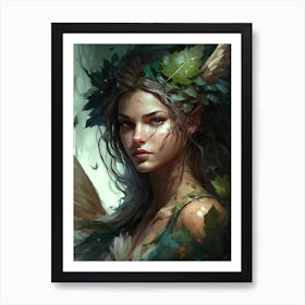 A charming fairy in the forest. 11 Art Print