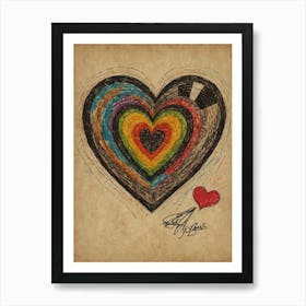 Rainbow Heart 3 Art Print