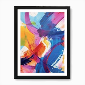 Rainbow Paint Brush Strokes 14 Art Print