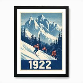 Aihrgdesign A Vintage Sports Poster Inspired By Winter Games 3 Art Print