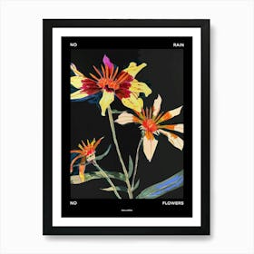 No Rain No Flowers Poster Gaillardia 2 Art Print