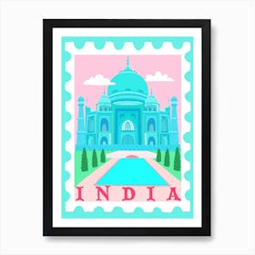 India Stamp Art Print