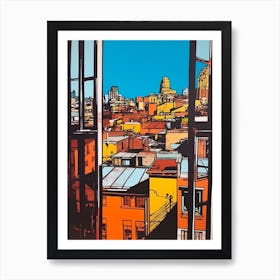 A Window View Of Buenos Aires In The Style Of Pop Art 4 Art Print