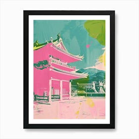 Himeji Japan Duotone Silkscreen 11 Art Print