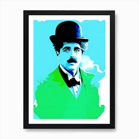 Graffiti Portrait of Charlie Chaplin Art Print