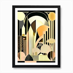 Deco Geometry Art Art Print