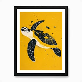 Yellow Turtle 2 Art Print