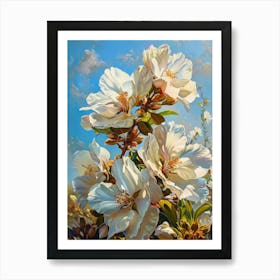 White Blossoms 1 Art Print