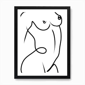 Nude 1 Line Art Print