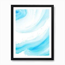 Blue Ocean Wave Watercolor Vertical Composition 85 Art Print