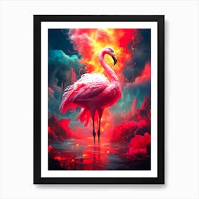 Pink Flamingo 1 Art Print