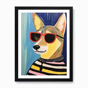 Little Dingo 4 Wearing Sunglasses Art Print