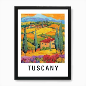 Tuscany Vintage Travel Poster 1 Art Print