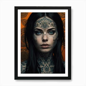 Tattooed Woman 1 Art Print