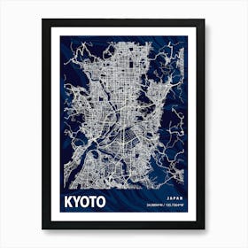 Kyoto Crocus Marble Map Art Print