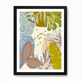 Tropical Leaves 1 Art Print