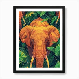 Elephants In The Jungle Art Print