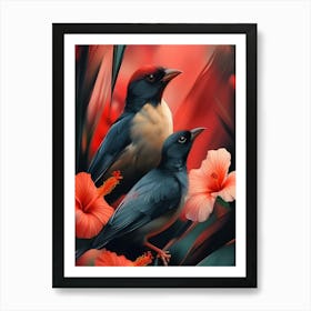 Birds Of Paradise Art Print