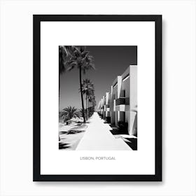 Poster Of Marbella, Spain, Photography In Black And White 4 Art Print