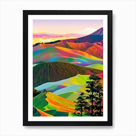 Bromo Tengger Semeru National Park Indonesia Abstract Colourful Art Print