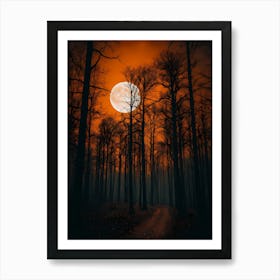 Full Moon In The Forest 8 Art Print