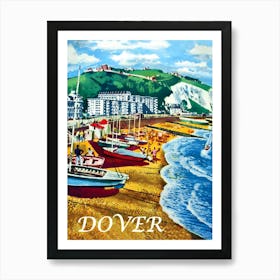 Dover, Sailing On The Coast, Vintage Travel Poster Art Print