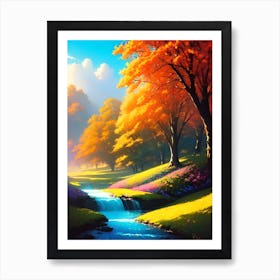 Autumn Landscape Painting 1 Art Print