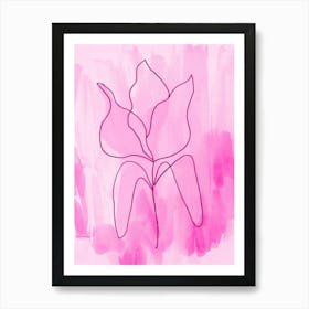 Tulip Bright Pink Art Print