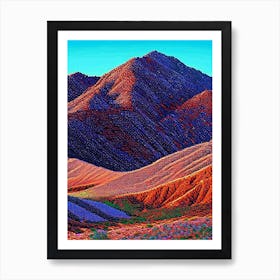 Death Valley National Park United States Of America Pointillism Art Print