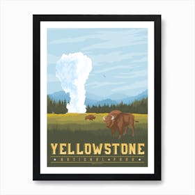 Yellowstone National Park United States Art Print