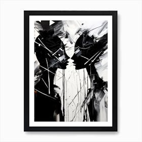 Communication Abstract Black And White 2 Art Print