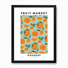 Oranges Fruit Market Art Print