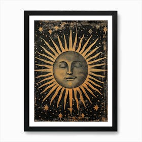 Sun illustration Art Print