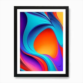 Abstract Colorful Waves Vertical Composition 75 Art Print