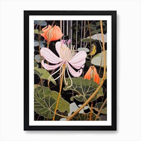 Flower Illustration Honeysuckle 3 Art Print