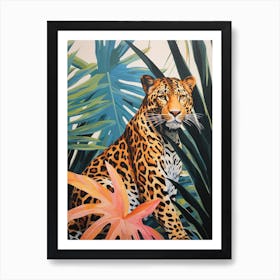 Leopard 8 Tropical Animal Portrait Art Print