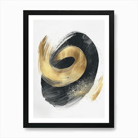 Gold Swirl Canvas Print Art Print