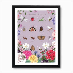 British Insects Art Print