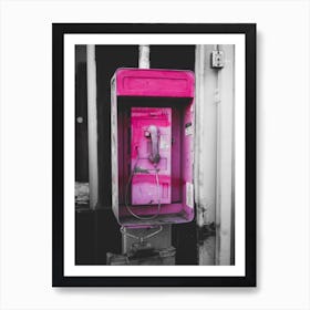 Pink Phone Box Art Print