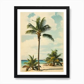 Meelup Beach Australia Vintage Art Print