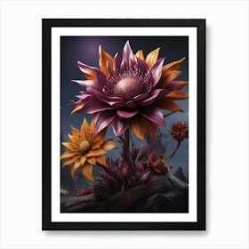 Fantasy Flowers Art Print