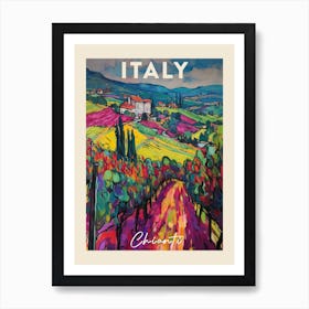 Chianti Italy 1 Fauvist Painting  Travel Poster Art Print