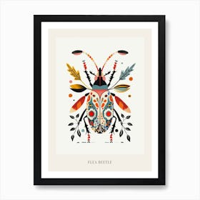 Colourful Insect Illustration Flea Beetle 16 Poster Art Print