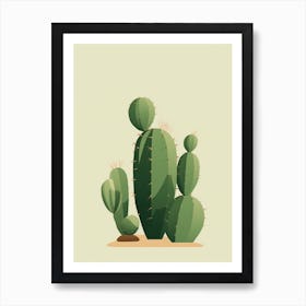 Bishops Cactus Illustration 3 Art Print