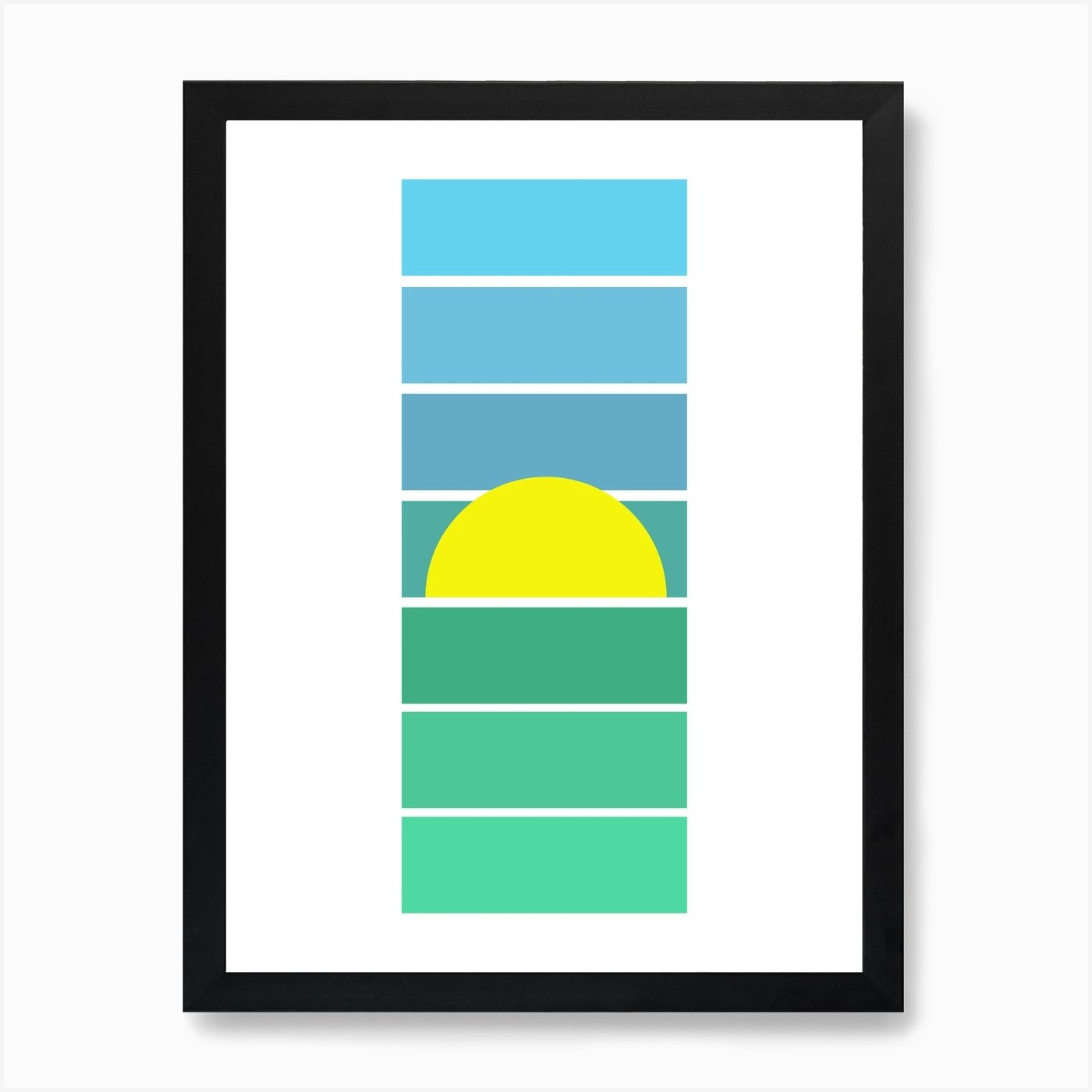 Sunrise Art Print Framed Wall Art Poster Canvas Print Picture - Picture 2 of 4