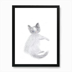 Cute Hair Cat - reggaepainting Art Print