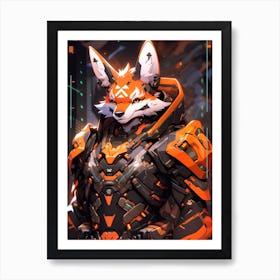 Futuristic Fox Art Print