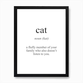 Cat Meaning Art Print