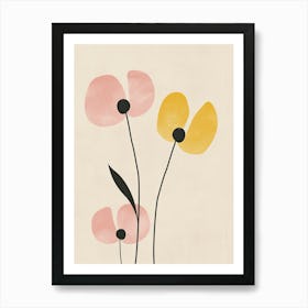 Sioux Falls Flower Market Boho Minimalist Style Art Print